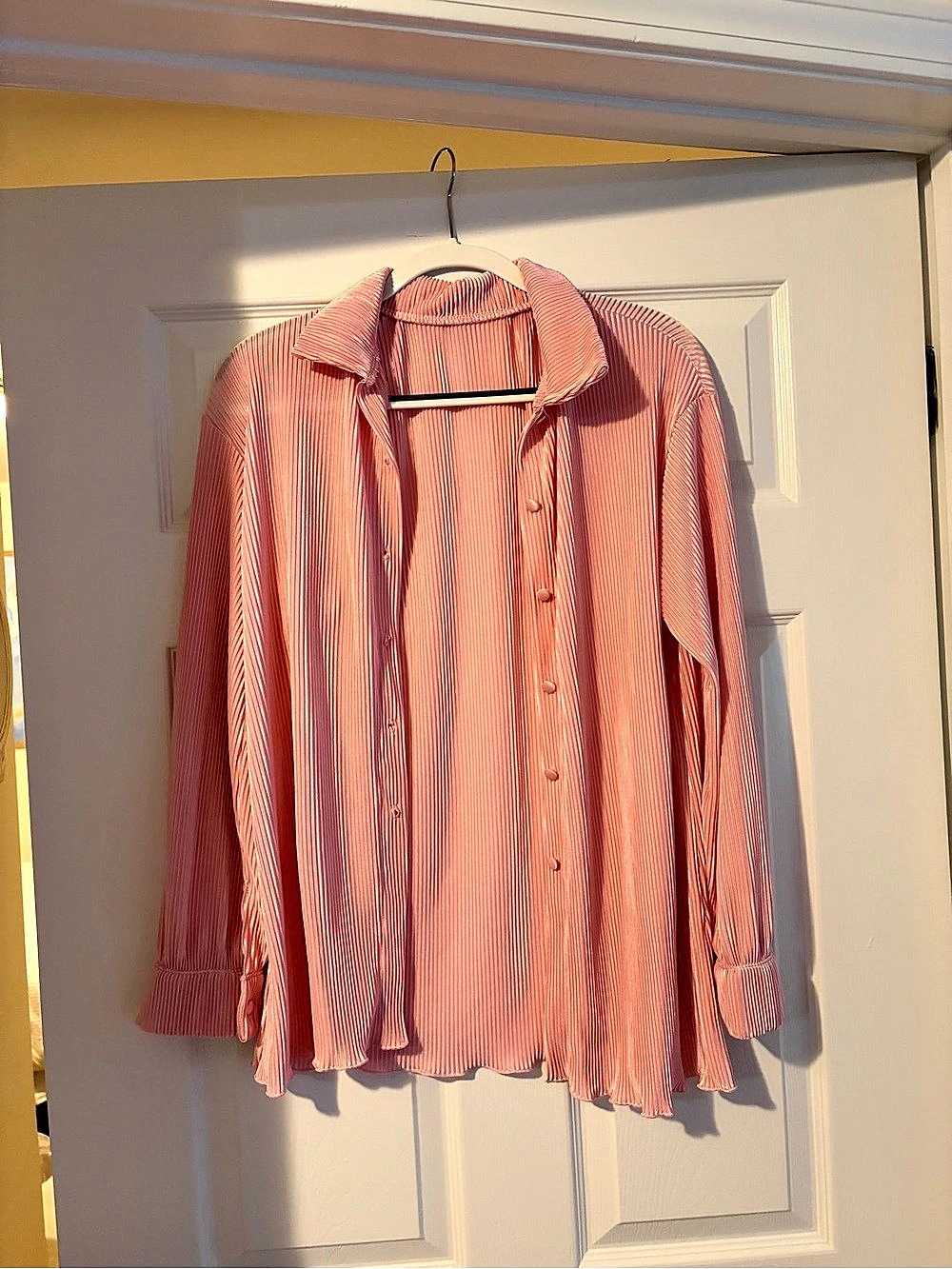Pink Matching Button Down Set Size Medium - Picture 2 of 6